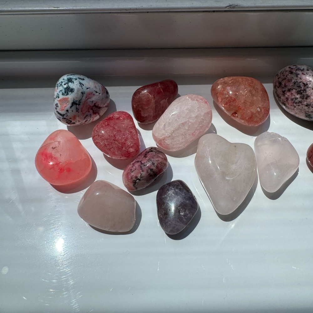 15 peace crystal set (pinks)